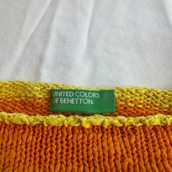 United Colors Of Benetton Women's Vintage Vibrant Striped Sweater - Picture 2 of 6